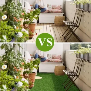 Artificial Grass Turf Roll – Non-Slip Realistic Faux Lawn - 200cm x 100cm