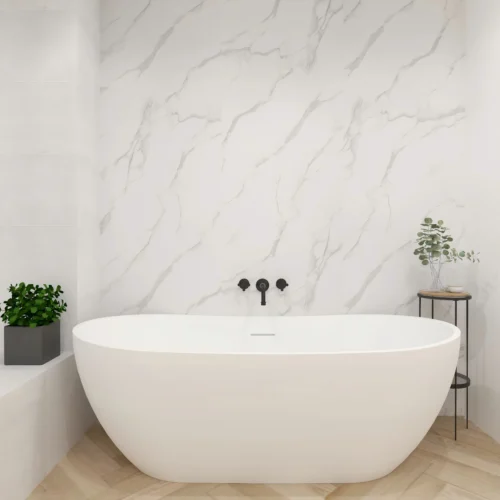 PVC Shower Panel Carrara Marble Matt - 2400mm x 1000mm x 10mm