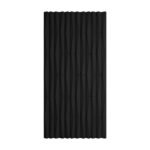 Dropship - Decorative Ripple Geometric PU Panel in Black - Pack of 2