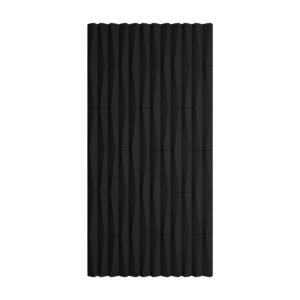 Dropship - Decorative Ripple Geometric PU Panel in Black - Pack of 2