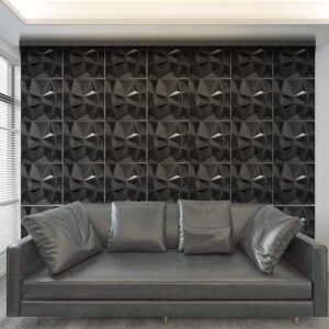 12pcs 3D Wall Panels Decors Wall Cladding Diamond High Rigid PVC Non Adhesive 50X50cm