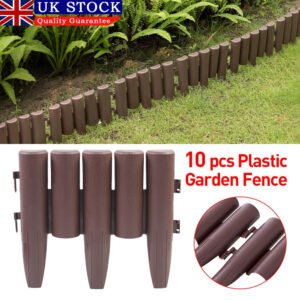 2.85m Plastic Garden Edging Plant Border Hammer-in Lawn Palisade Garden Edging