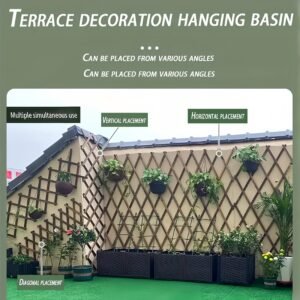 Expandable Wooden Garden Fence with Trellis for Climbing Plants - Durable, Rustic Outdoor Decor for Patios and Gardens