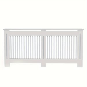 White Radiator Cover Inner Height 90cm Tall Radiator Cover Tall Wood Cabinet External 92cm