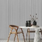 White (Black Backing) Decorative Acoustic Slat Wall Panel - 2400mm x 600mm