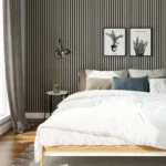 Modern Grey Oak Acoustic Slat Wood Wall Panel - Noise Reducing Felt - 2400mm x 600mm