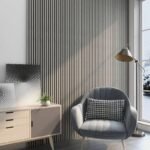 Acoustic Wall Panel 240cm x 60cm | Real Wood Veneer Grey Oak | Sound Panels