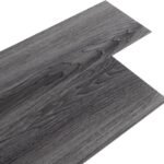 Dark Grey Wood Grain Self-adhesive Luxury PVC Floor Flooring Plank 5.02m² 36 Tiles