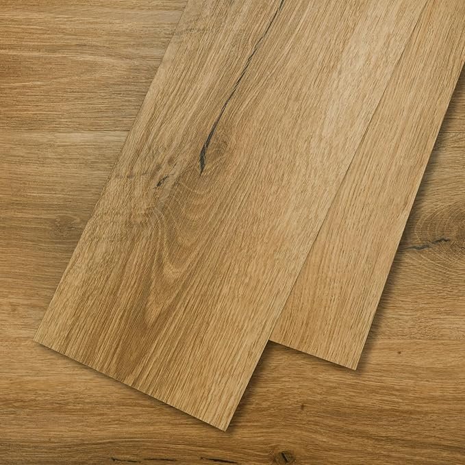 Natural Oak Wood Grain Self-adhesive Luxury PVC Floor Flooring Plank 5.02m² 36 Tiles