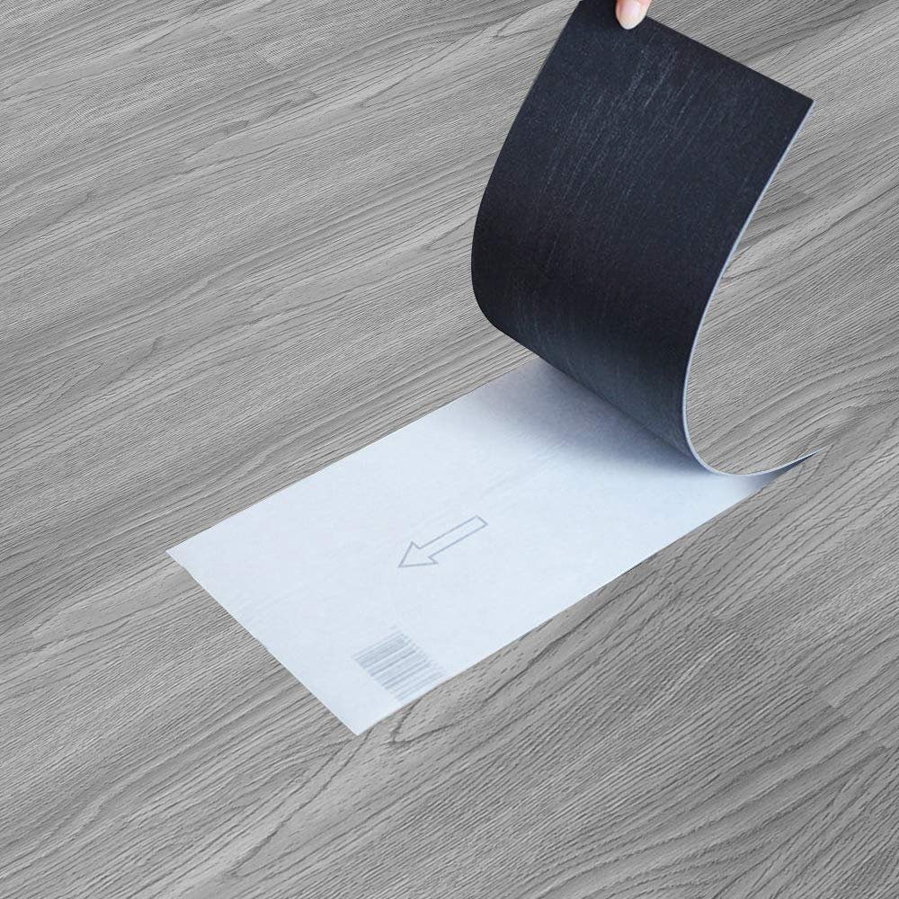 Washed-Grey Self-adhesive Luxury PVC Floor Flooring Plank 5.02m² 36 Tiles